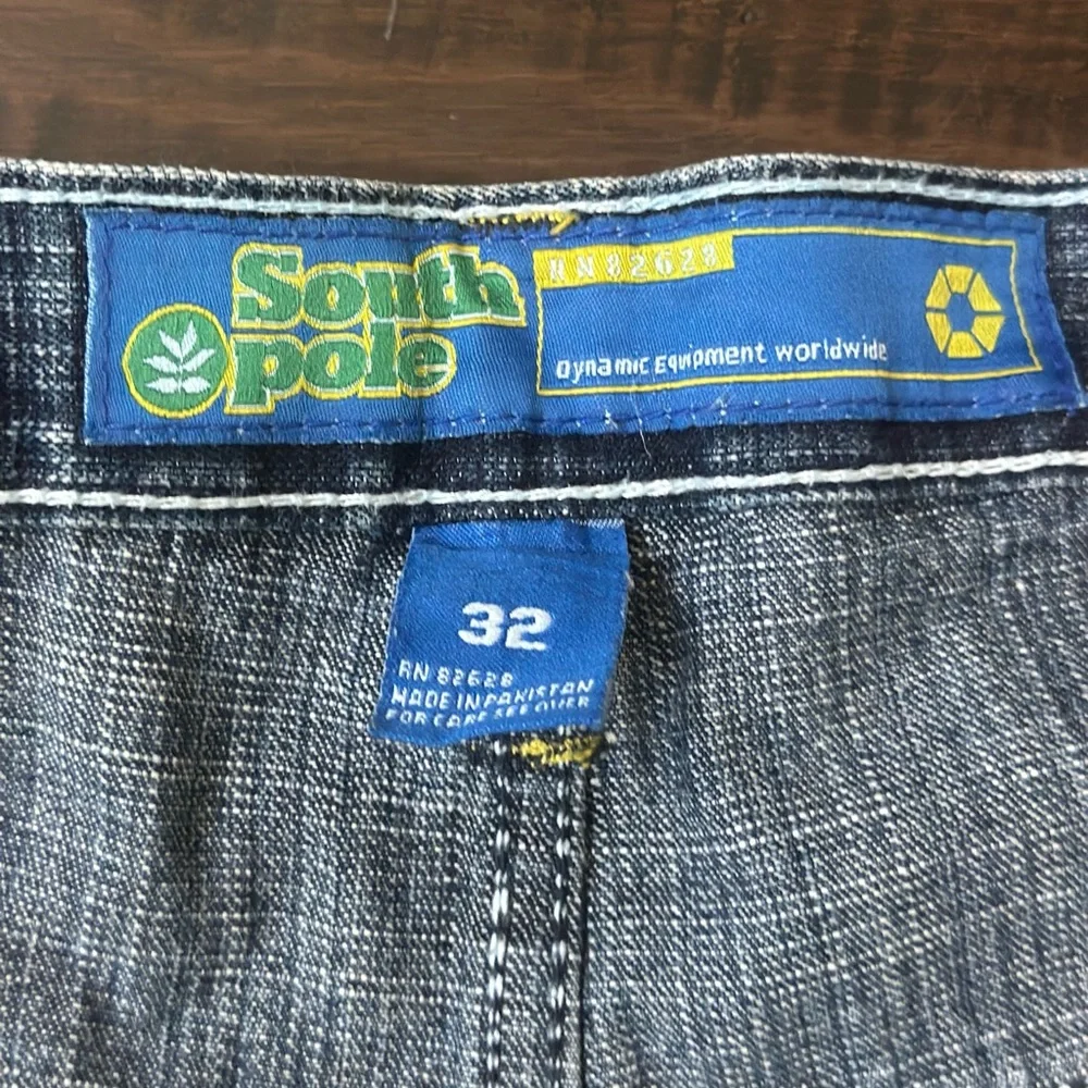 South Pole Blue Jean Shorts with Logo Patch